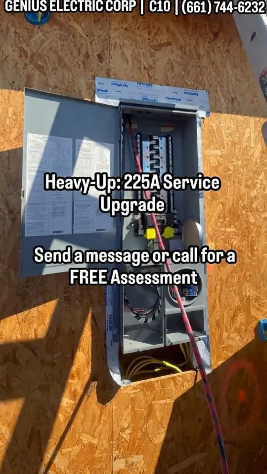 225A heavy-up service upgrade